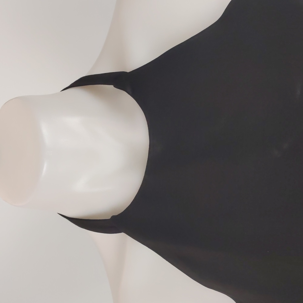 Pink Stitch Women's Dress Size 12 Black Fit & Flare Halter Neck Zip Boning NEW - Picture 5 of 16